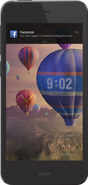 Firephone lock screen