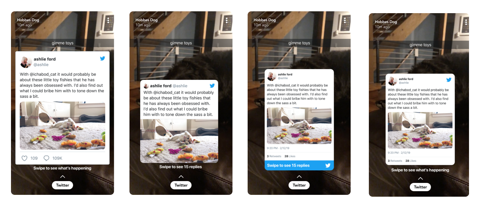 Tweet stickers